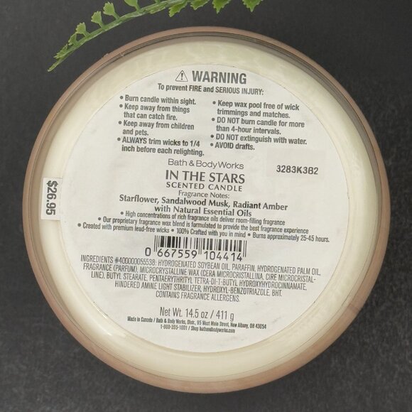 BBW In The Stars Bath & Body Works 3 Wick Candle - Picture 10 of 10